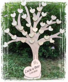 Svatební strom dřevěný 55 cm (Svatební strom )