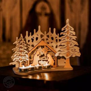 Vánoční Betlém dřevěný 35 cm (Vánoční Betlém)