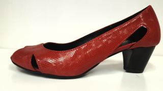Dámská kožená elegantní červená obuv STEFANO 1632B Tabulka dámských velikostí: 39