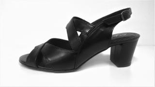 LETNÍ boty NA PODPATKU - Dámské kožené letní páskové lodičky boty sandálky na podpatku STEFANO 7518 Tabulka dámských velikostí: 37