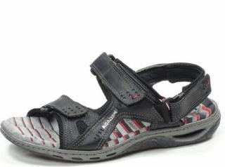 *Pánské černé zdravotní sandály s odpruženou patou PE/0031604-06 PEGADA - SANTÉ Tabulka pánských velikostí: 43