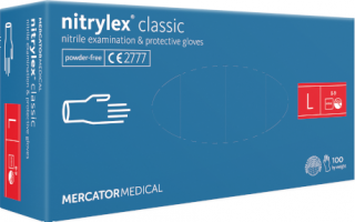 nitrylex® classic white - Nitrilové rukavice 100ks (Velikost L)