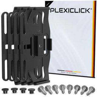 Plexiclick® - černý držák RZ (SPZ) 110mm CZ