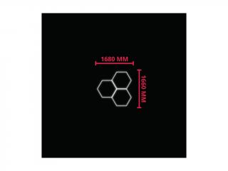 TRUELIGHTS - LED stropní osvětlení 6500K 3 HEXAGON 1660x1680