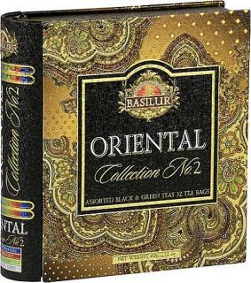 Basilur čajová kniha černých a zelených čajů. Porcovaný čaj v přebalu, 32 sáčků. Tea Book Orient Assorted II