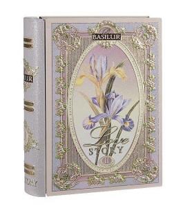 Basilur zelený čaj s amarantem a mandlemi v dárkovém balení knihy, sypaný. 100g. Tea Book Love Story II