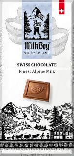 MILKBOY SWISS Mléčná čokoláda Finest Alpine Milk 100g,  bez lepku