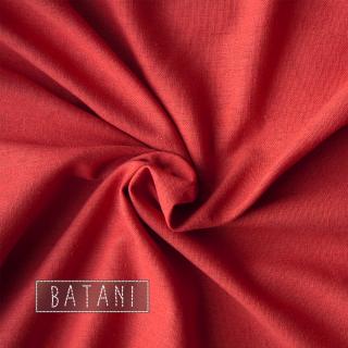 Lněná tkanina indiánsky červená - 50 cm