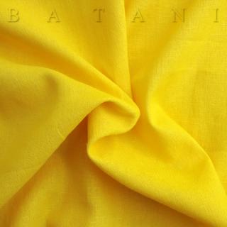 Lněná tkanina slunečnicová - 55 cm