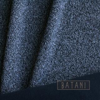 Svetrovina oboustranná šedý melír rub černý fleece