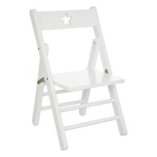 Dětská skládací židle - bílá