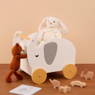 Dětský dřevěný vozík Slon