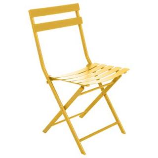 Hesperide kovová skládací židle Greensboro žlutá