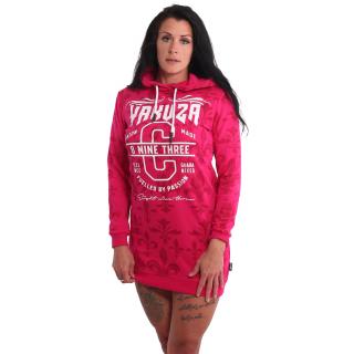 Yakuza dámské šaty Ccn Allover Sweat Dress rose/red XS