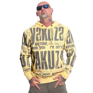 Yakuza pánská mikina s kapucí Anyone Allover Hoodie pale/bananas 2XL