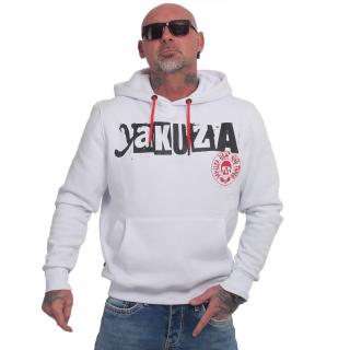 Yakuza pánská mikina s kapucí FU Hoodie white 2XL