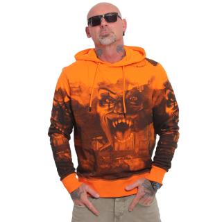 Yakuza pánská mikina s kapucí Horror Allover Hoodie orange/popsicle 3XL