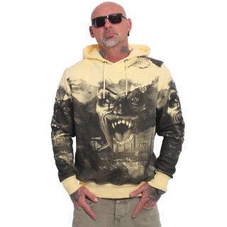 Yakuza pánská mikina s kapucí Horror Allover Hoodie pale/bananas 3XL