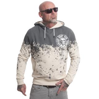 Yakuza pánská mikina s kapucí Splash Allover Hoodie whitecap/gray 2XL