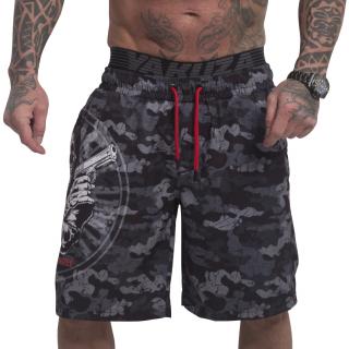 Yakuza pánské plavkové šortky Trouble Board Shorts camouflage/grey XL
