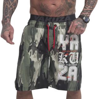 Yakuza pánské plavkové šortky URBNSTL Board Shorts camouflage/green L