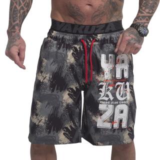 Yakuza pánské plavkové šortky URBNSTL Board Shorts camouflage/grey 2XL