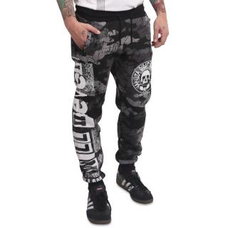 Yakuza pánské tepláky Apologise Casual Joggers camouflage/grey 3XL