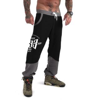 Yakuza pánské tepláky Game On Two Face Loose Joggers black/grey S