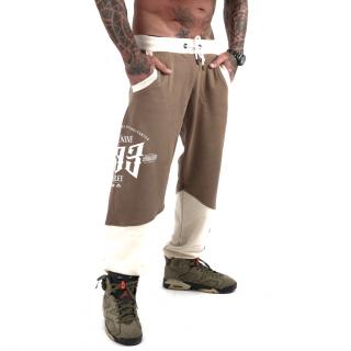 Yakuza pánské tepláky Game On Two Face Loose Joggers brown/beige S