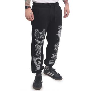 Yakuza pánské tepláky Patched Loose Joggers black 2XL