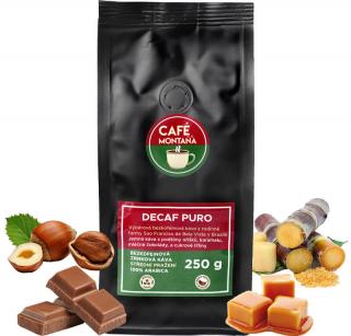 Zrnková káva bez kofeinu Decaf Puro 250g