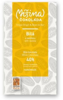 Bílá čokoláda 40 % s vanilkou 50 g - Míšina čokoláda