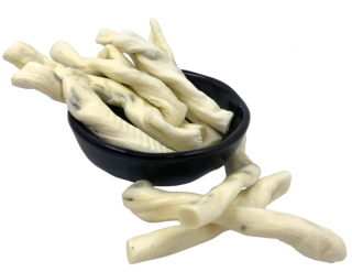 Přírodní pařené sýry lyofilizované - sušené mrazem - nitě - korbáčiky  - PAŽITKA Hmotnost balení: 50 g