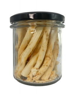 Přírodní pařené sýry lyofilizované sušeno mrazem - nitě - korbáčiky - CHILLI - baleno ve SKLE