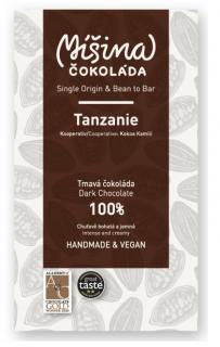Tmavá čokoláda 100 % Tanzanie 50 g - Míšina čokoláda