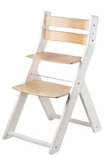 Rostoucí židle pro prvňáčka  SANDY bílá/lak  +AKCE + DOPRAVA ZDARMA + SKLADEM