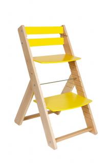 Rostoucí židle pro školáky Vendy lak/žlutá  +AKCE + DOPRAVA ZDARMA + SKLADEM