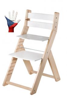 Rostoucí židle SANDY lak/bílá  +AKCE + DOPRAVA ZDARMA + SKLADEM