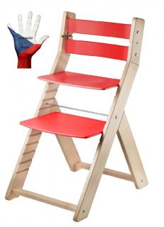 Rostoucí židle SANDY lak/červená  +AKCE + DOPRAVA ZDARMA + SKLADEM