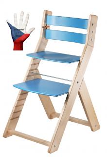 Rostoucí židle SANDY lak/modrá  +AKCE + DOPRAVA ZDARMA + SKLADEM