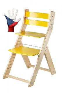 Rostoucí židle SANDY lak/žlutá  +AKCE + DOPRAVA ZDARMA + SKLADEM