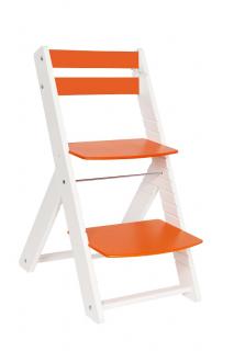 Rostoucí židle Vendy bílá/oranžová  +AKCE + DOPRAVA ZDARMA + SKLADEM
