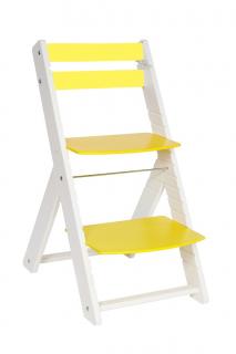 Rostoucí židle Vendy bílá/žlutá  +AKCE + DOPRAVA ZDARMA + SKLADEM