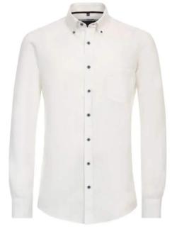 Casamoda lněná košile s dlouhým rukávem - bílá