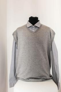 Kubeš Pánská vesta šedá 4XL