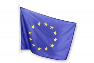 Vlajka EU, 90 x 60 cm s karabinou