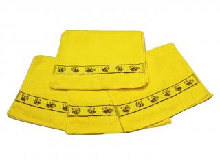 Obrázkový dětský ručník pro mateřské školy 30x50 cm -  Včelka žlutá