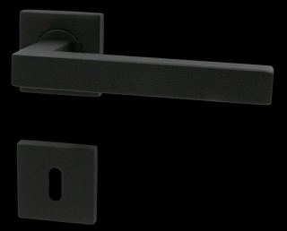 Rozetové kování hranaté 3061C Black frosted nerez mat 01-BB: OBYČEJNÝ KLÍČ DÓZICKÝ