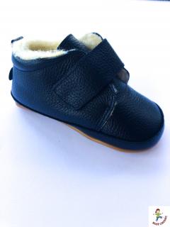 BOTY MOVE BY MELTON PREWALKER - VELCRO W.TOECAP - NAVY - TMAVĚMODRÁ- S  VLNOU Velikost: 28