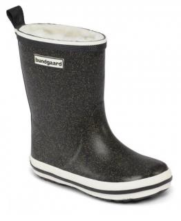 HOLÍNKY/SNĚHULE BUNDGAARD SAILOR RUBBER BOOT WARM - BLACK SKY - ČERNÁ SE ZLATÝMI GLITTERY Velikost: 30